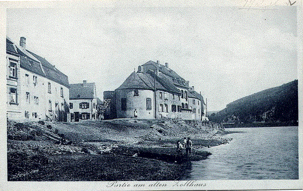 1910 Mosel mit Zollhaus X